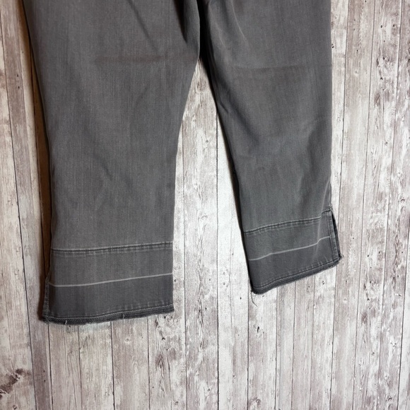 Isaac Mizrahi Live! Gray True Denim Crop Jeans with Cuff Detail - Picture 7 of 8